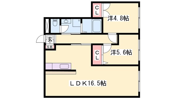 播磨高岡駅 徒歩8分 2階の物件間取画像